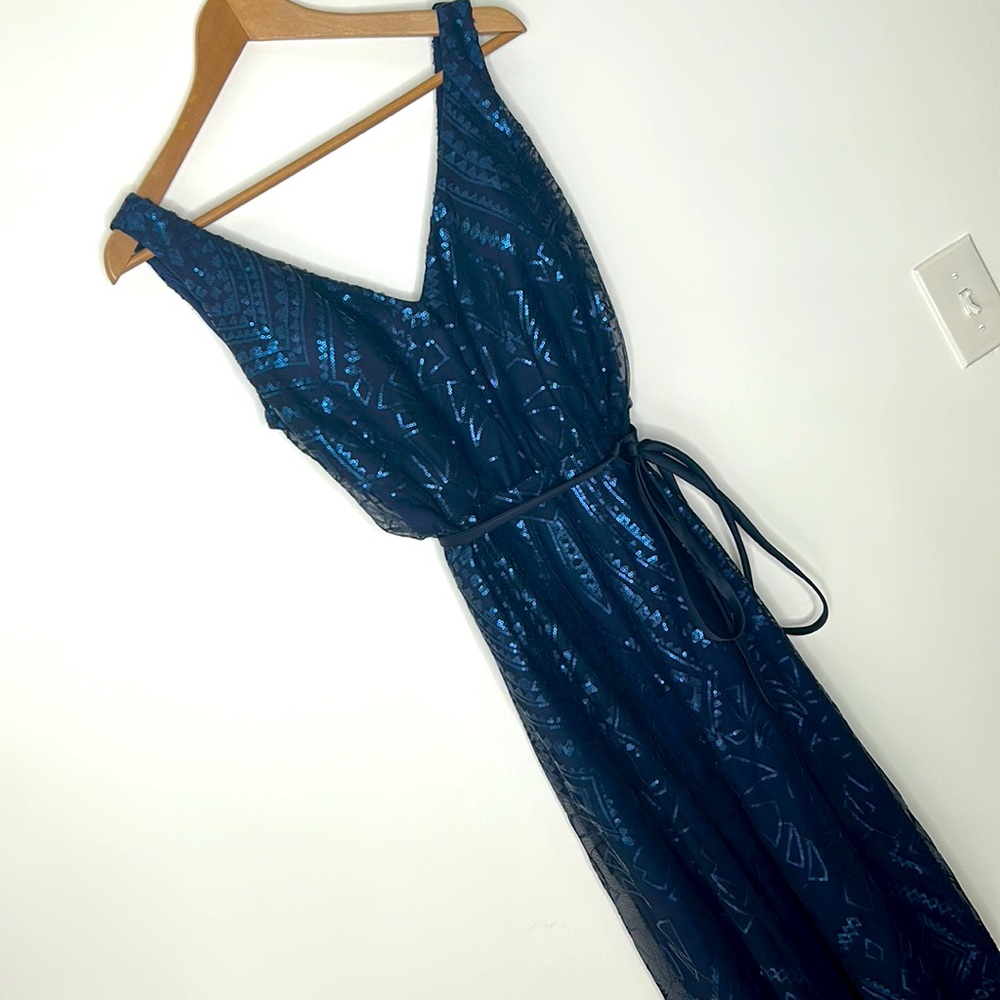 Angelina Faccenda•16• Navy Sequin Formal Gown